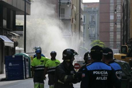 fuga de gas en Aviles (foto: Sergio López)